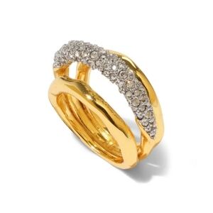 Alexis Bittar Solanales Crystal Orbiting Ring-gold Size 7